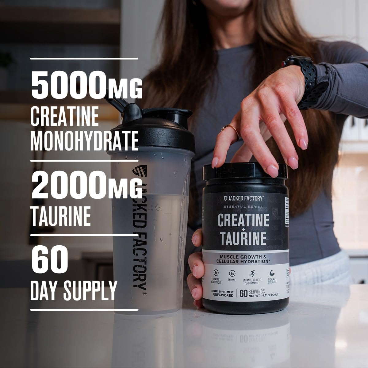 Jacked Factory etiqueta nutricional clara y beneficios informativos