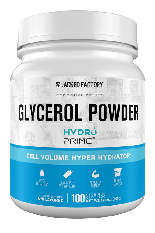 Jacked Factory empaque frontal mostrando producto y beneficio visual