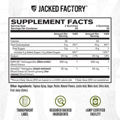 Jacked Factory ingredientes con AstraGin indicando mejor absorción