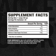 Jacked Factory etiqueta con lista de ingredientes, transparencia y calidad cGMP