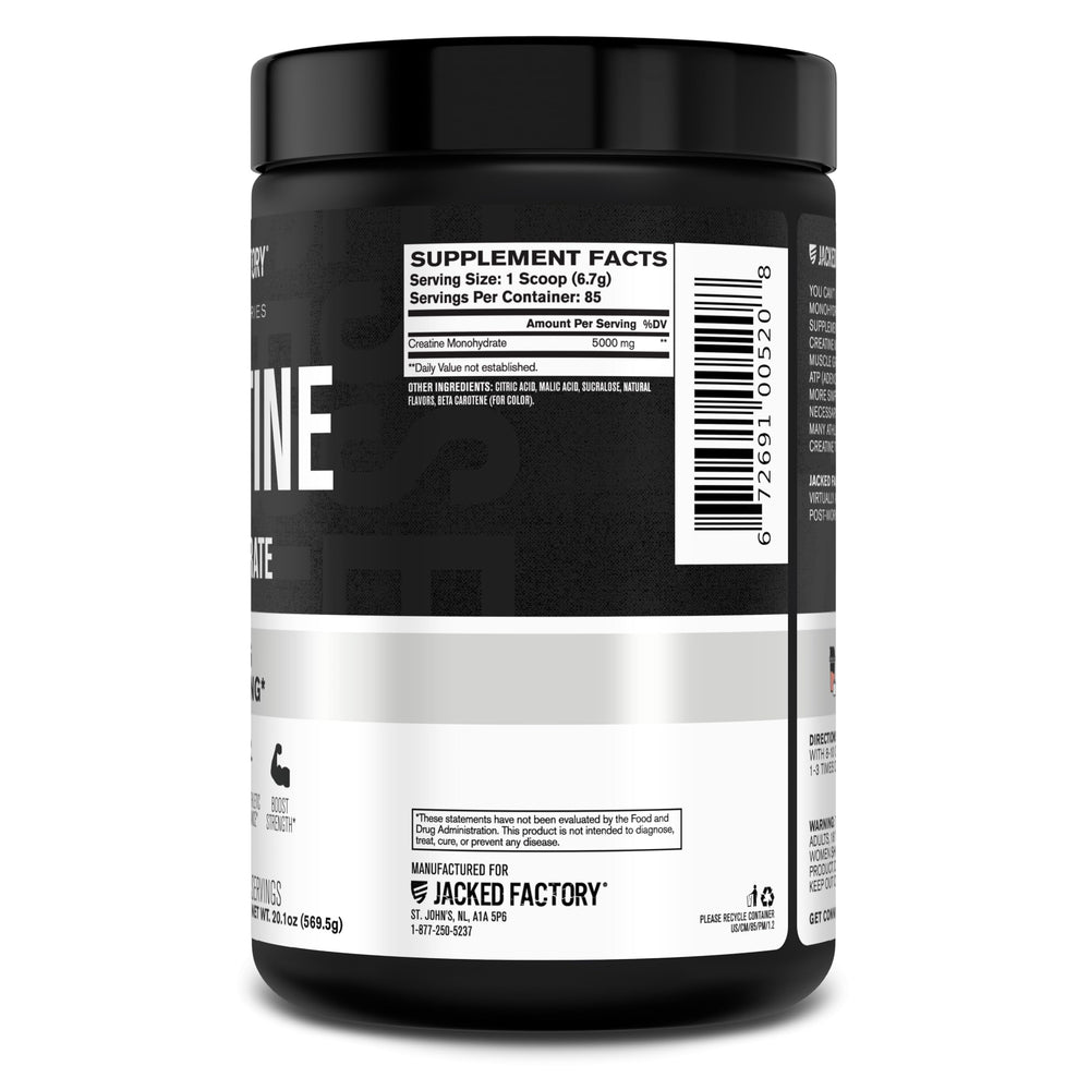 Gym athlete using creatine powder to boost performance