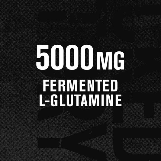Textura del polvo de Jacked Factory L-Glutamine, mezcla instantánea y sin grumos