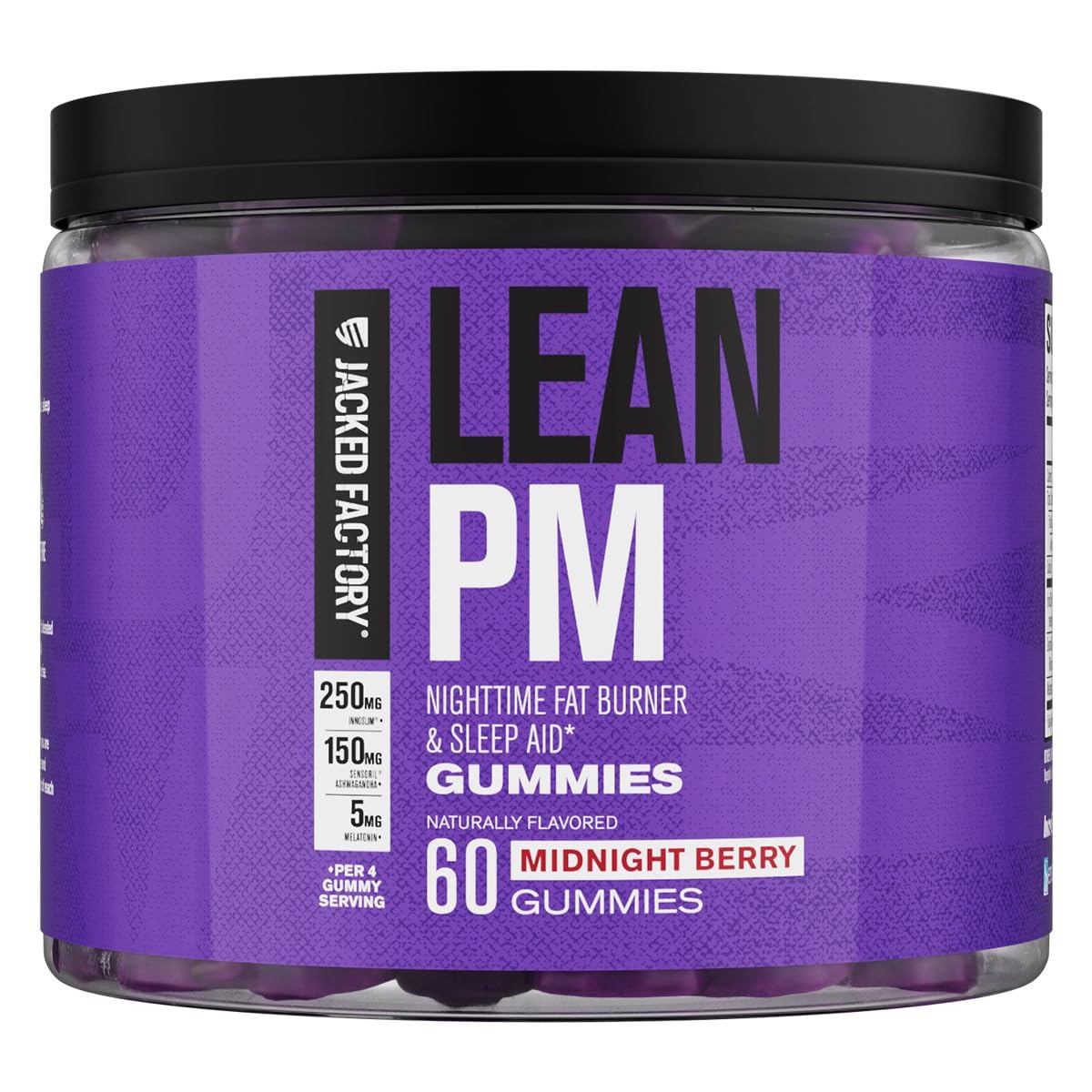 Jacked Factory frasco frontal Midnight Berry muestra producto y conveniencia