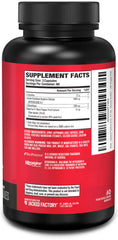 Jacked Factory lista de ingredientes enfocada que resalta calidad