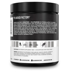 Jacked Factory ingredientes: creatina y glutamina fermentada puras