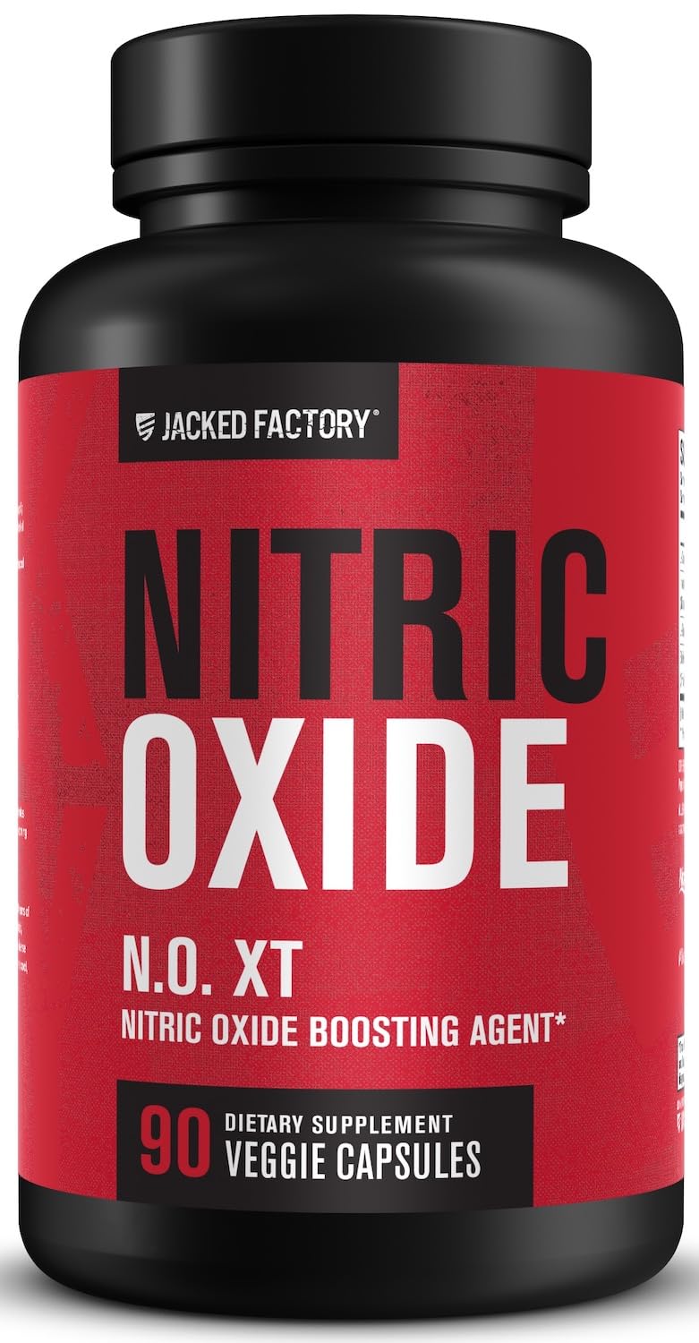 Jacked Factory N.O. XT vista frontal con etiquetado claro y beneficios visibles
