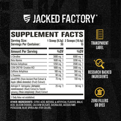 Jacked Factory vaso mezclado sabor blue raspberry con color vibrante