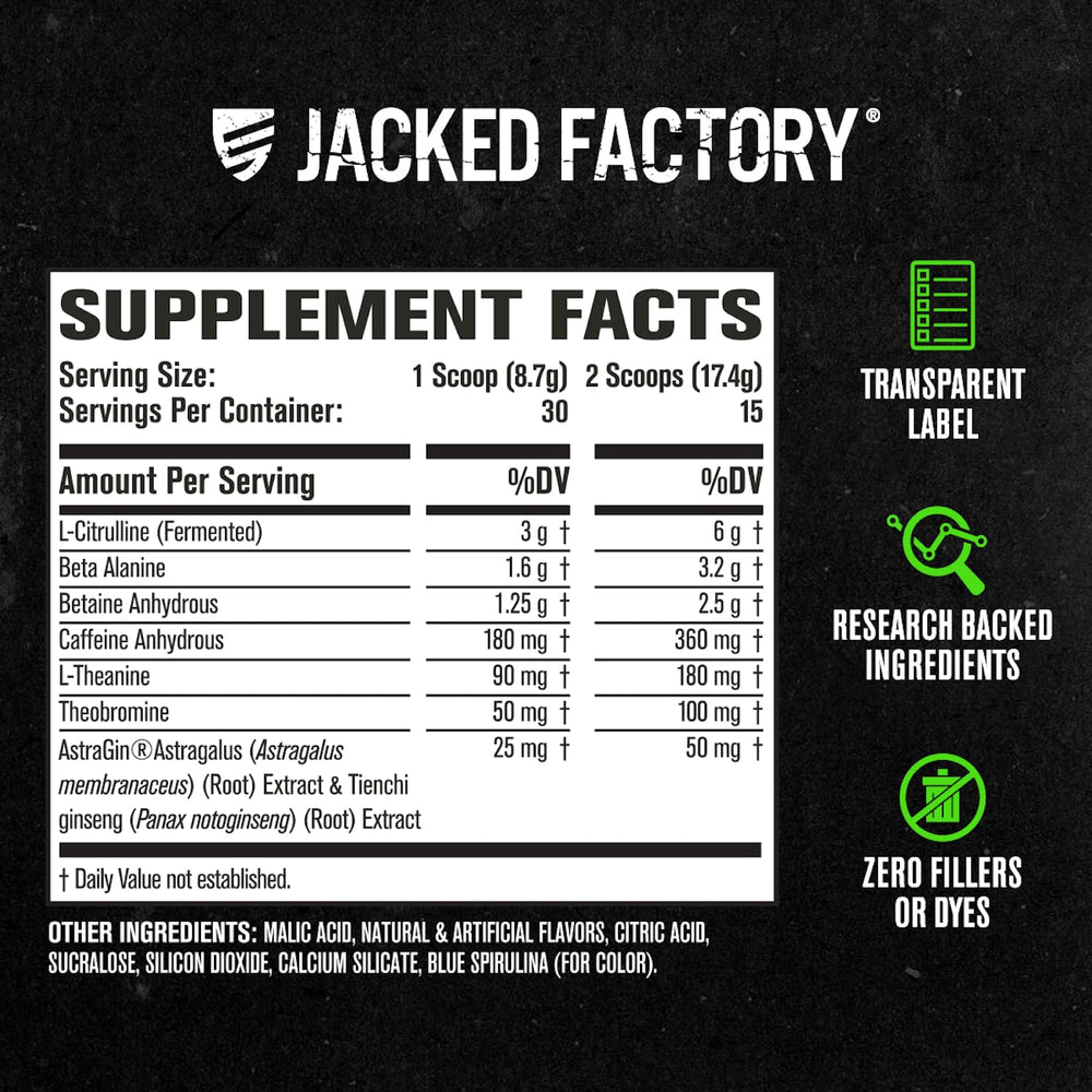 Jacked Factory nitrosurge comparación de tamaño con manzana para escala