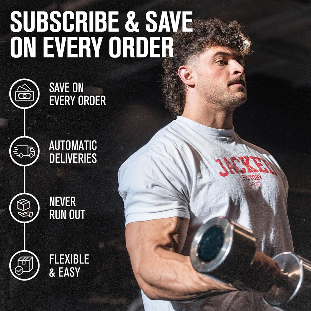 Jacked Factory Nitrosurge etiqueta con información nutricional y transparencia