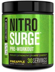 Jacked Factory envase Nitrosurge piña mostrando diseño y beneficio energía