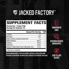 Vaso preparado con Jacked Factory NITROSURGE Shred listo para entrenar y aumentar intensidad