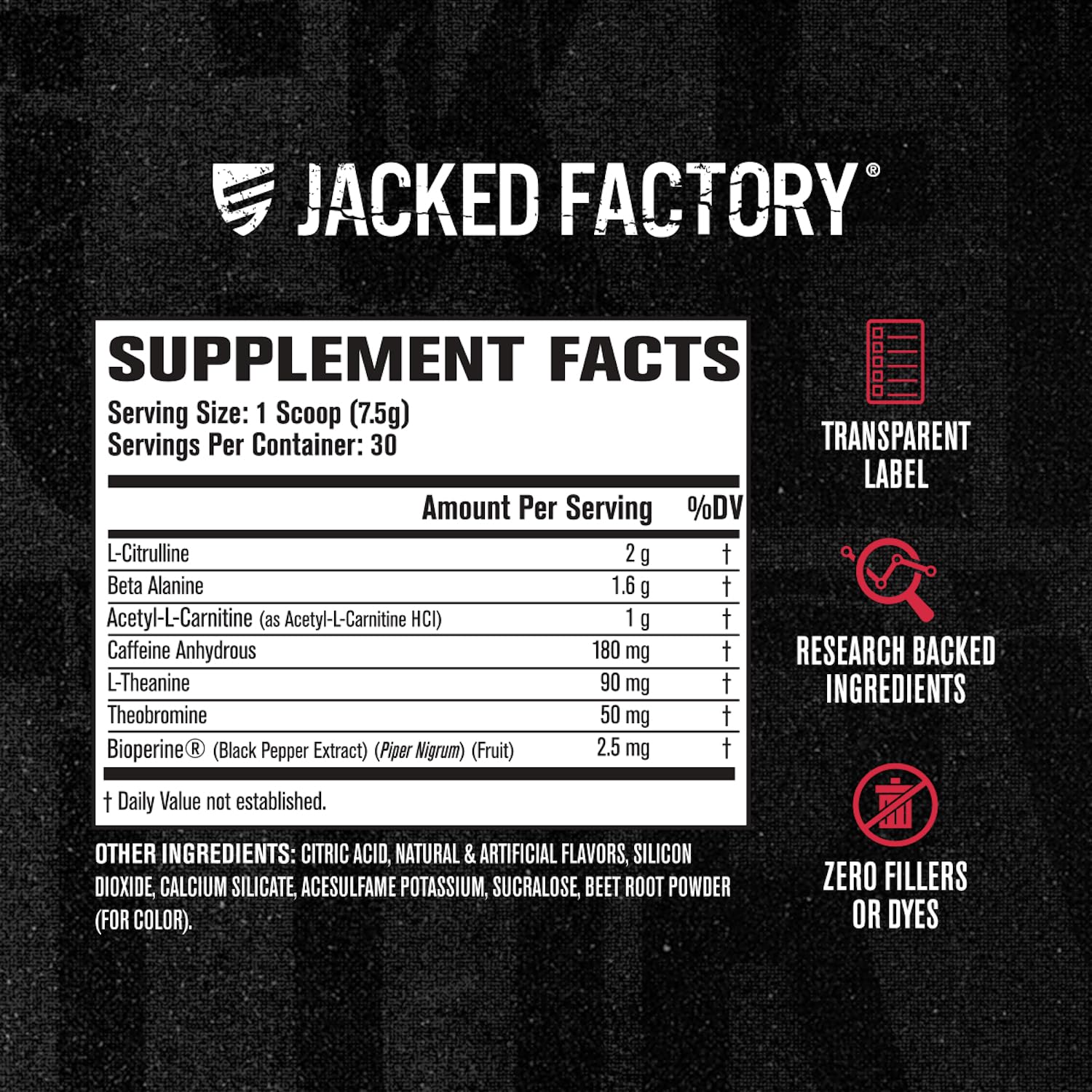 Jacked Factory vaso preparado listo para consumir antes del entrenamiento con energía limpia