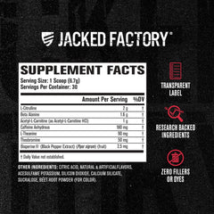 Jacked Factory cuchara con polvo muestra textura concentrada para disolución fácil