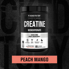 Peach Mango flavored creatine powder enhances taste during workouts