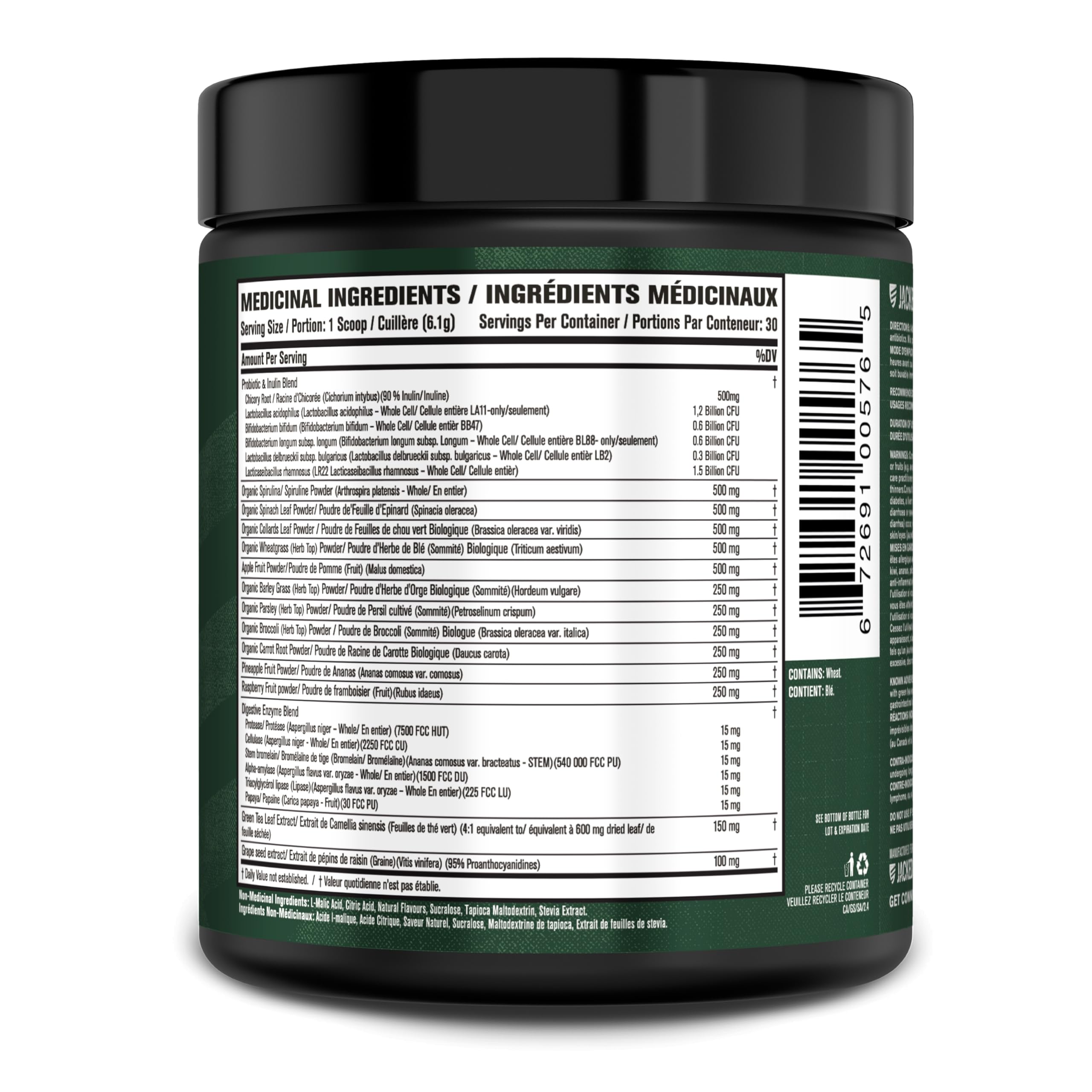 Jacked Factory sello cGMP en etiqueta que indica control de calidad
