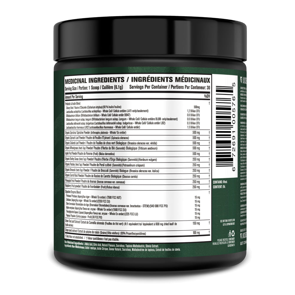 Jacked Factory sello cGMP en etiqueta que indica control de calidad