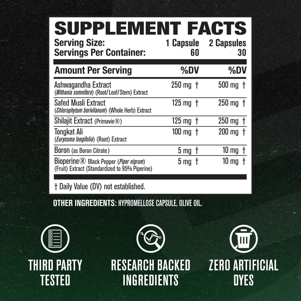 Jacked Factory PRIMASURGE etiqueta nutricional legible, garantiza información clara sobre las dosis
