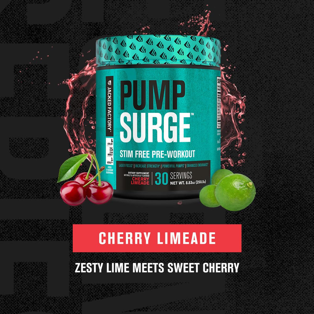 Close-up de ingredientes clave de Pumpsurge, Jacked Factory mejora absorción con Astragin