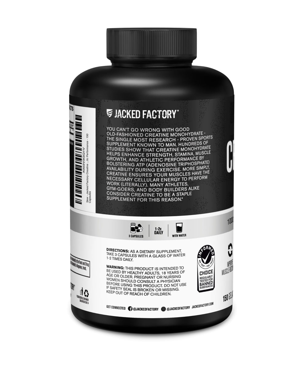 Jacked Factory sello cGMP en envase para resaltar control de calidad