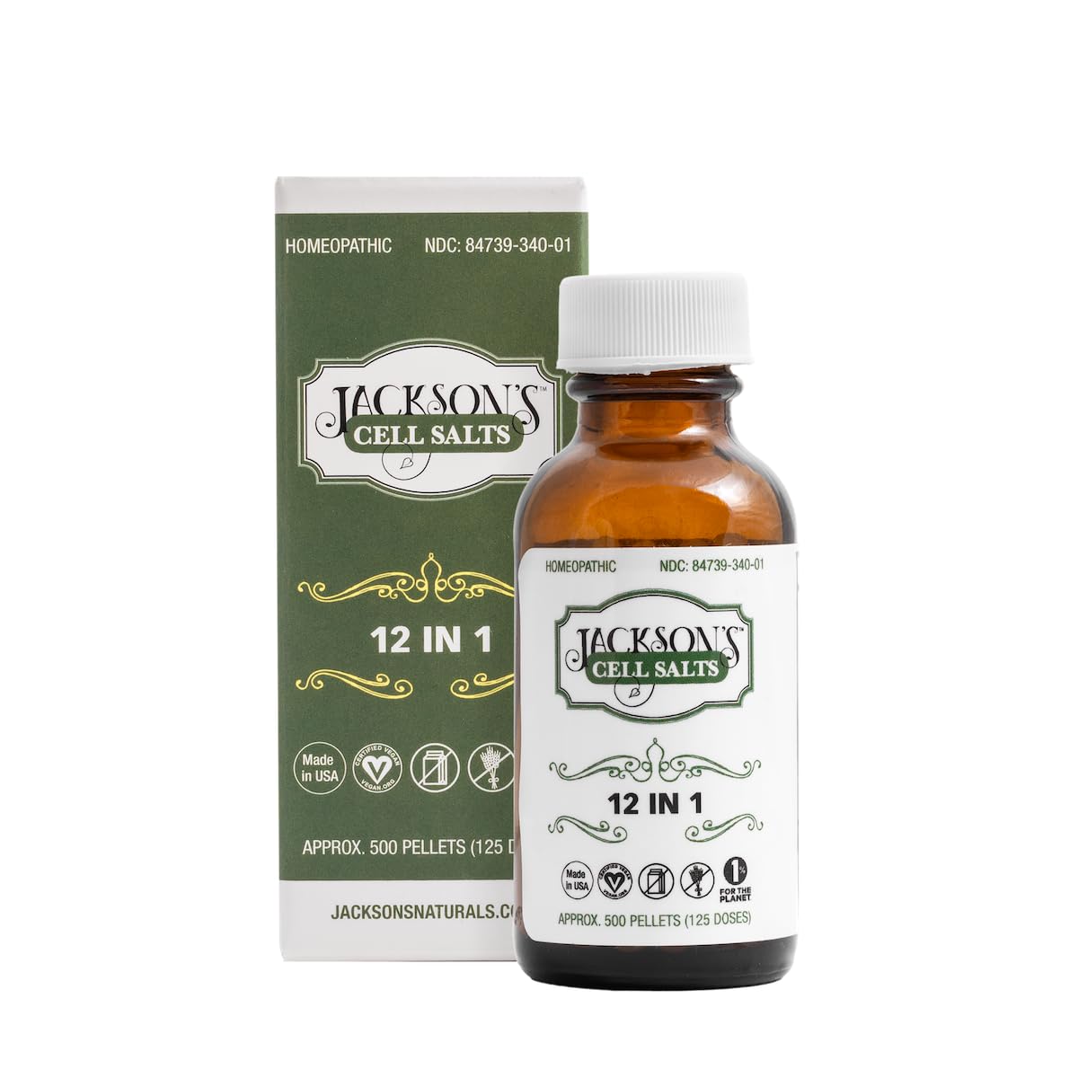 Jackson's etiqueta con certificación vegana visible, garantiza verificación de terceros