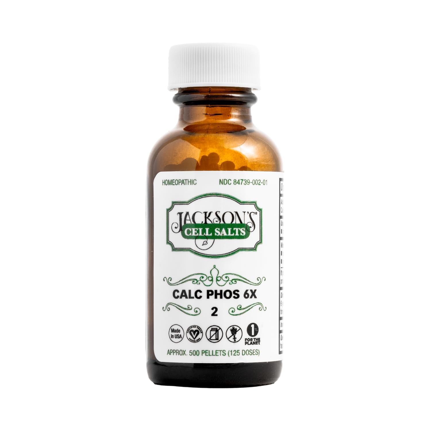 Jackson's frasco ámbar 500 gránulos protegido y duradero