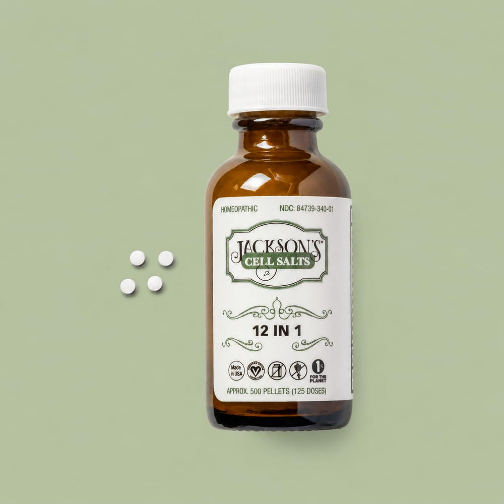 Jackson's frasco ámbar sobre encimera de cocina, aspecto cotidiano y almacenamiento seguro