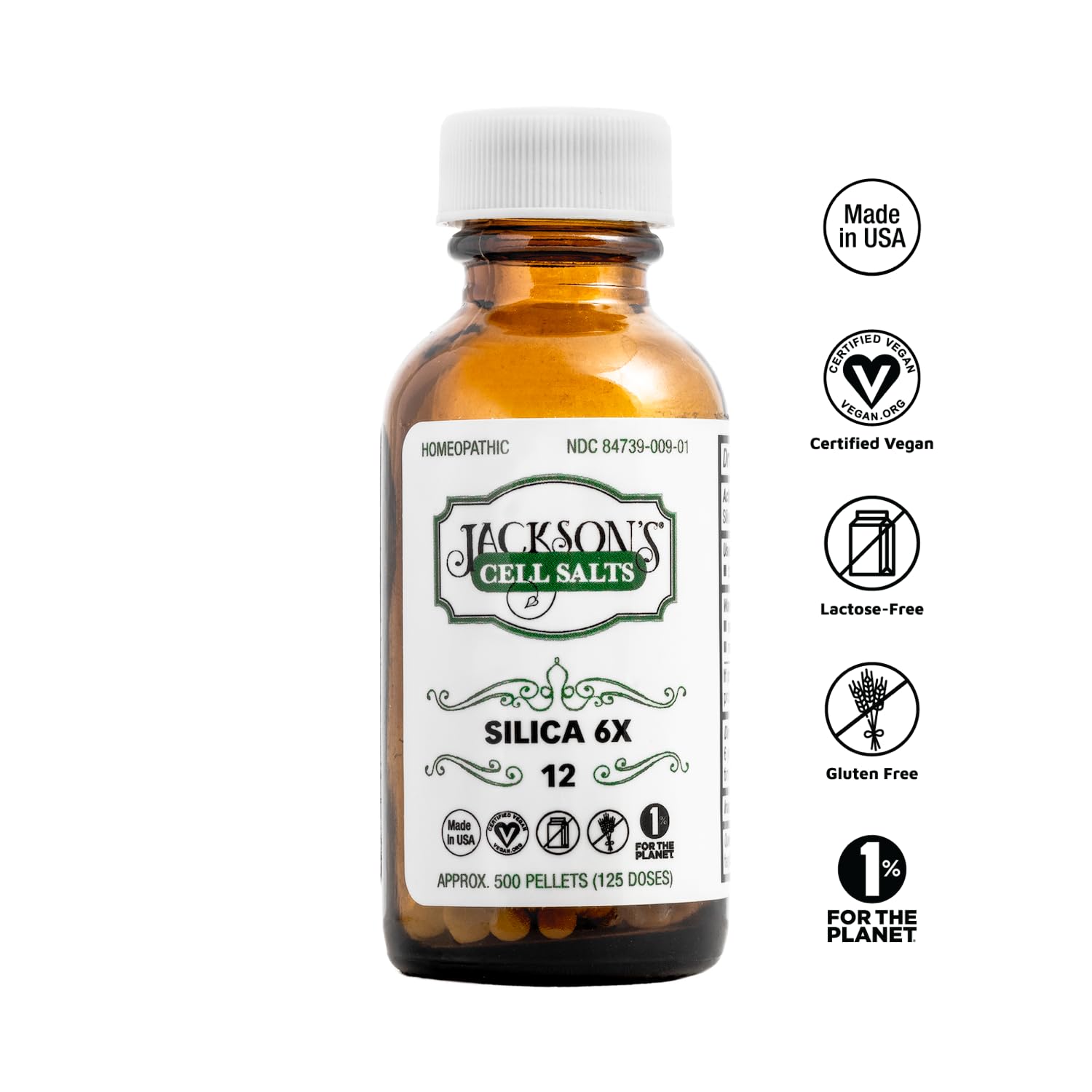 Jackson's Silicea 6X primer plano de pelotas mostrando textura y dosificación fácil