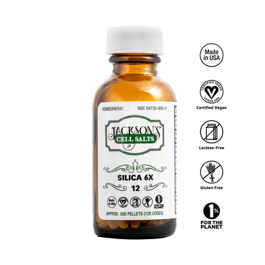 Jackson's Silicea 6X primer plano de pelotas mostrando textura y dosificación fácil
