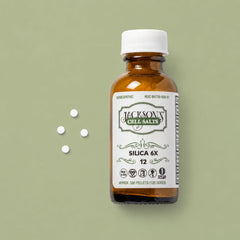 Jackson's Silicea 6X etiqueta legible con ingredientes simples y certificación vegana