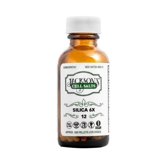 Jackson's Silicea 6X vista frontal con envase ámbar y beneficio conservación