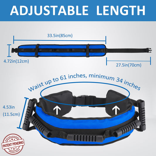 Jacobable primer plano de las siete asas acolchadas para agarre seguro