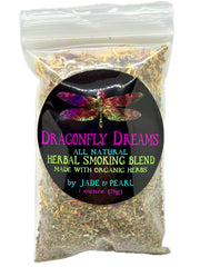 Jade & Pearl frente del empaque de Dragonfly Dreams bolsa resellable mostrando tamaño y marca