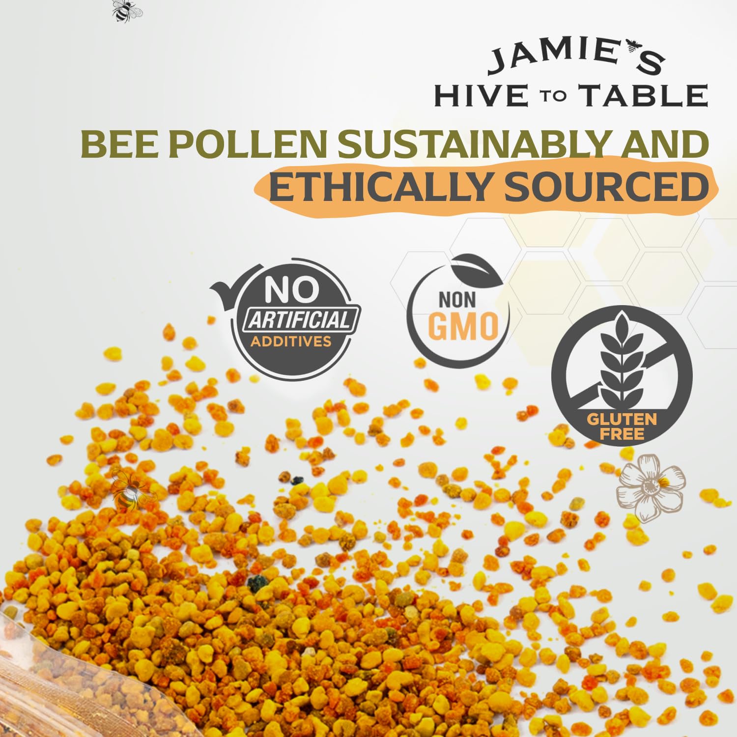 Jamie’s Hive to Table polen sobre avena visualizando combinación de sabores