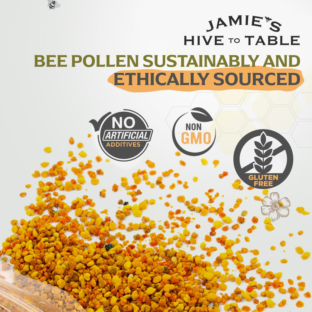Jamie’s Hive to Table polen sobre avena visualizando combinación de sabores