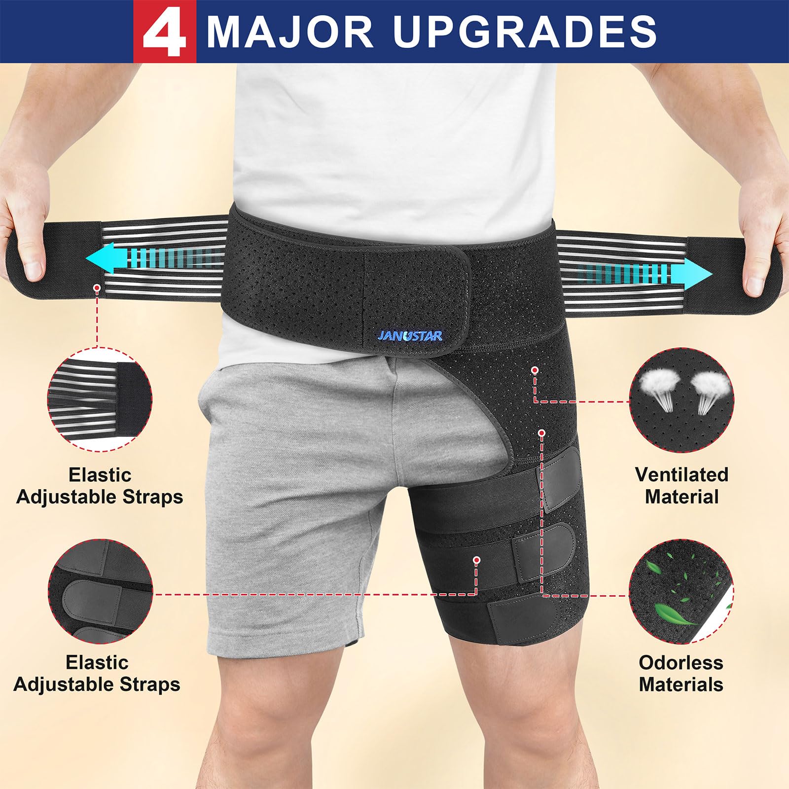Janustar primer plano del tejido transpirable para mayor confort