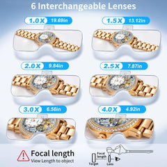 JARLINK detalle de las seis lentes intercambiables y nitidez mejorada