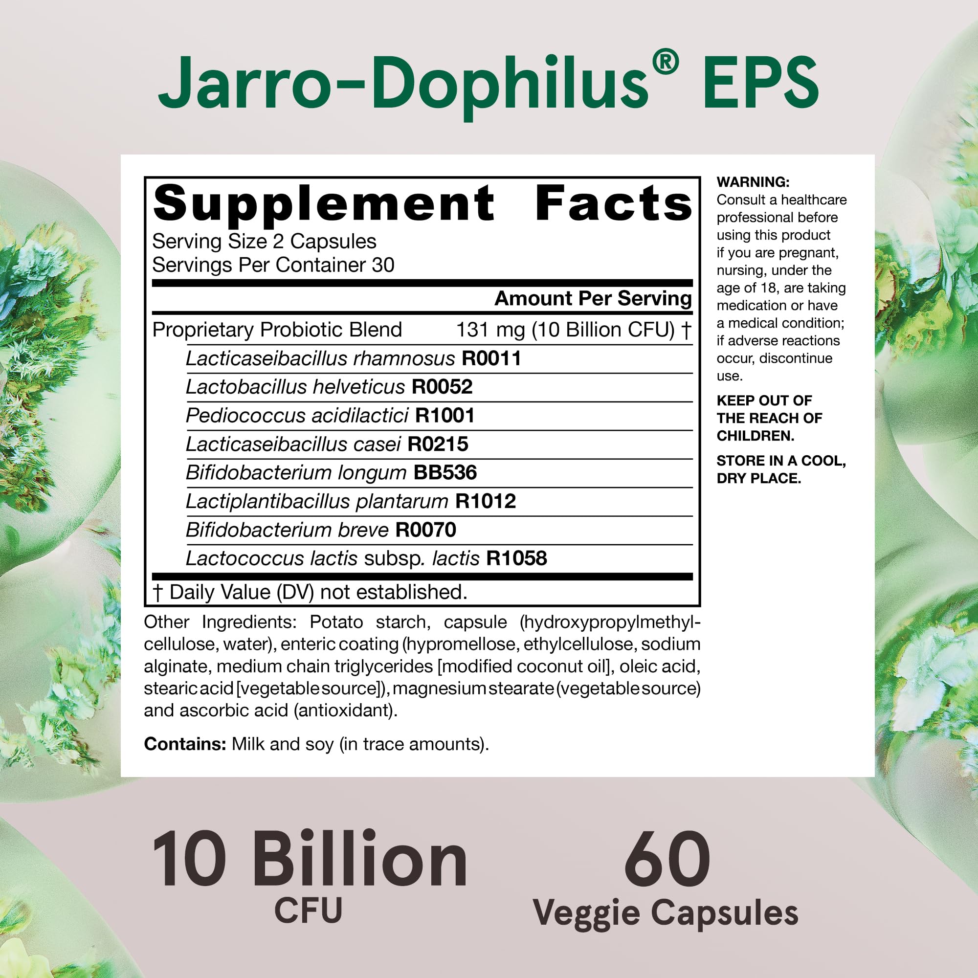 Jarrow Formulas cápsulas junto a un vaso de agua representando modo de uso