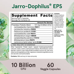 Jarrow Formulas cápsulas junto a un vaso de agua representando modo de uso