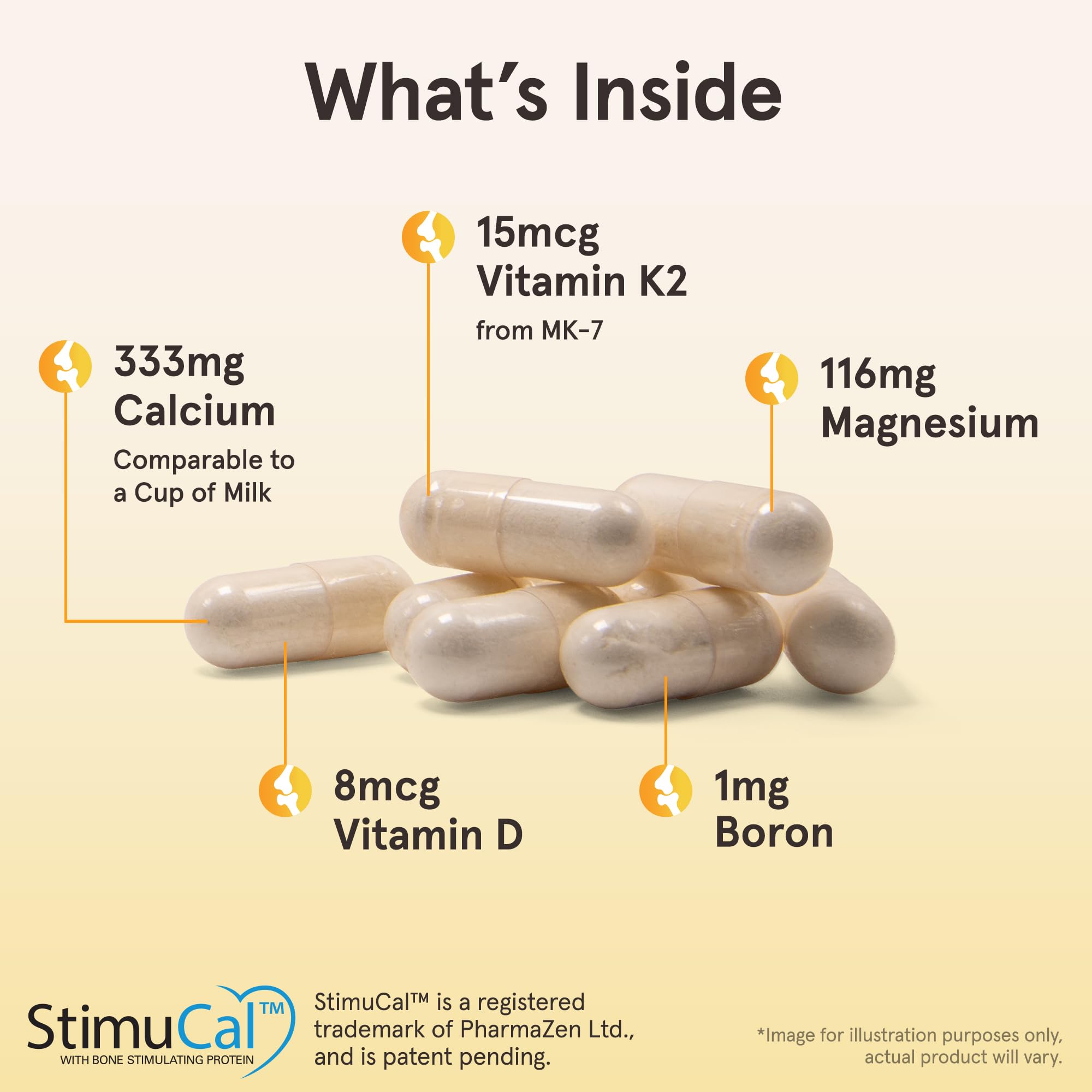Jarrow Formulas etiqueta BoneUp con información de ingredientes clara