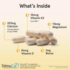 Jarrow Formulas etiqueta BoneUp con información de ingredientes clara