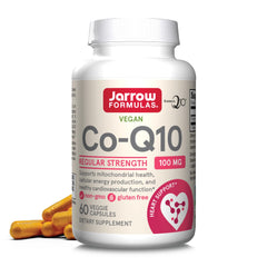 Jarrow Formulas vista frontal del envase mostrando fórmula Co-Q10 y 60 cápsulas