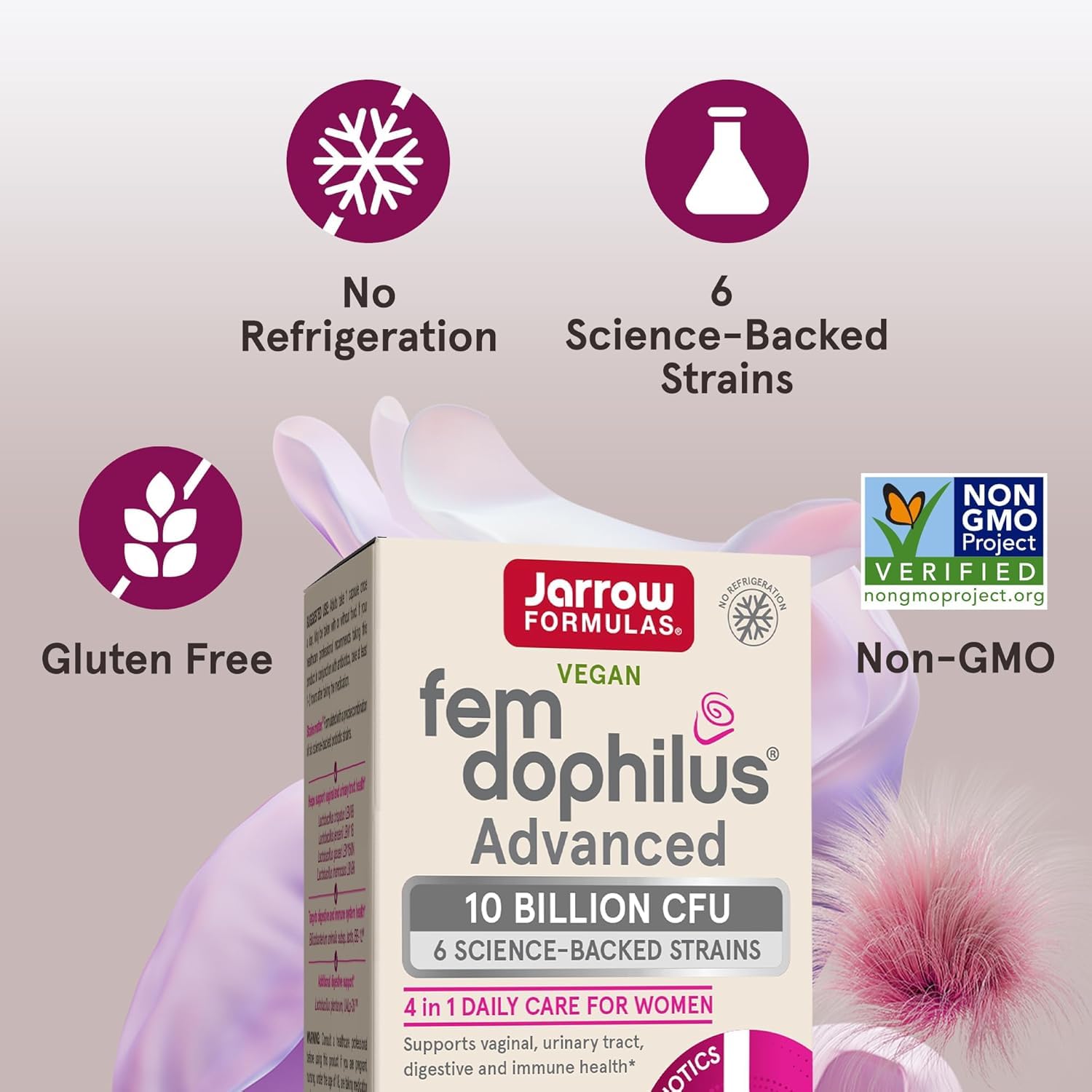 Jarrow Formulas interior del frasco con revestimiento Activ‑Vial para protección