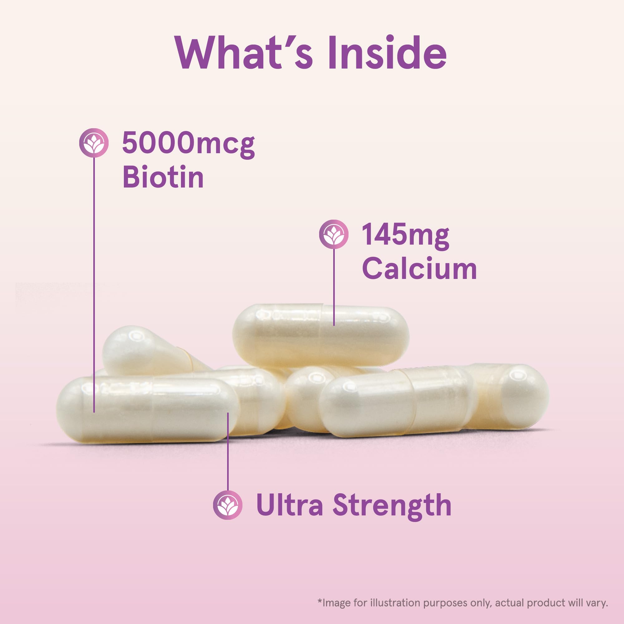 Etiqueta nutricional de Jarrow Formulas Biotin Ultra Strength con información de dosis clara