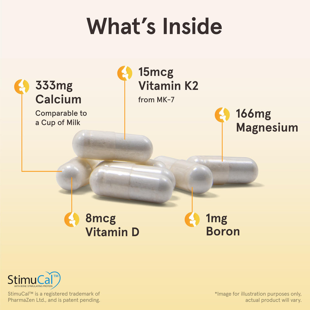 Jarrow Formulas BoneUp cápsulas en primer plano, detalle de la forma y recubrimiento