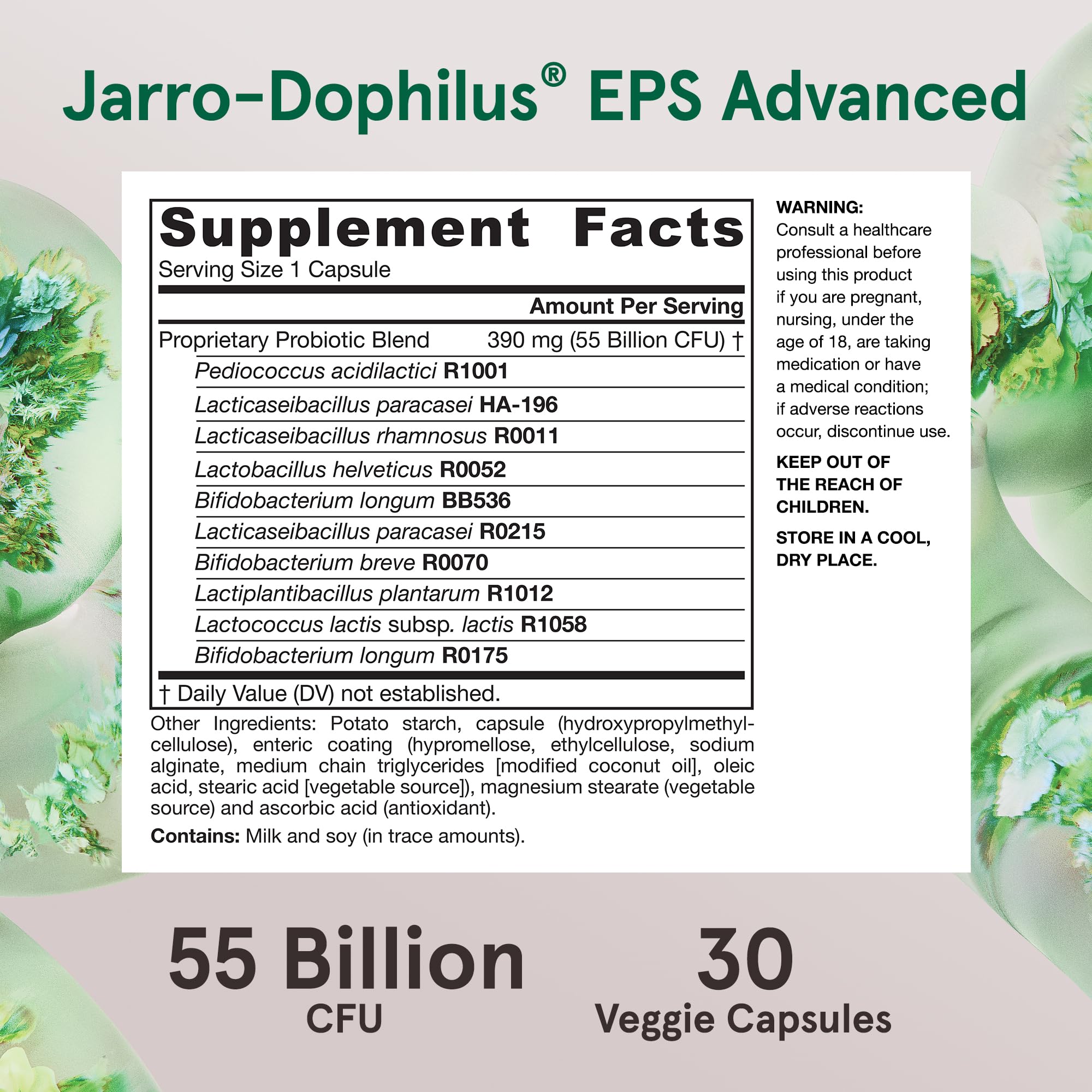 Jarrow Formulas cápsula en mano para comparar tamaño y facilidad de ingestión