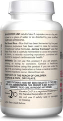 Jarrow Formulas detalle de ingredientes activos: red yeast rice y CoQ10