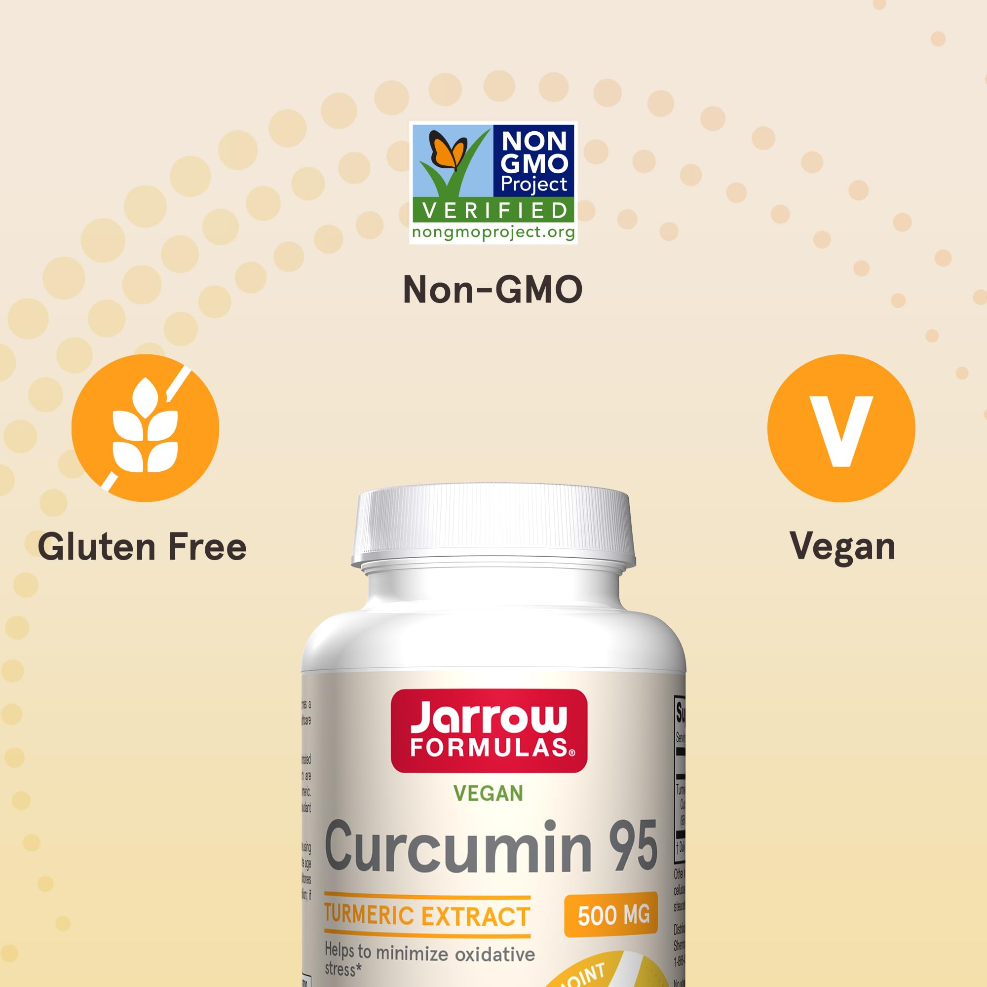 Jarrow Formulas caja abierta con frasco y prospecto para uso prolongado