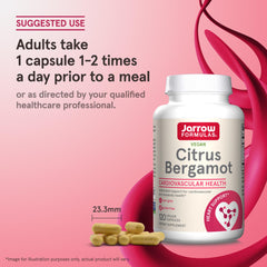 Jarrow Formulas suplemento junto a fruta bergamota para contexto de uso