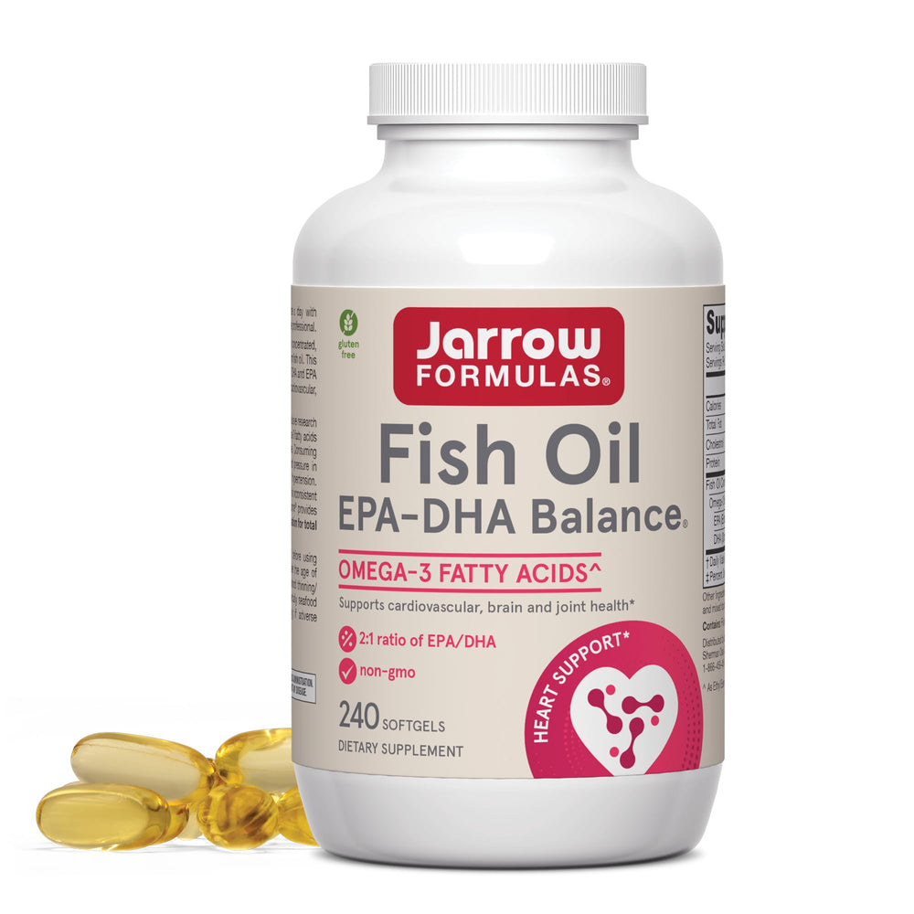 Jarrow Formulas frasco frontal mostrando etiqueta y tamaño del envase