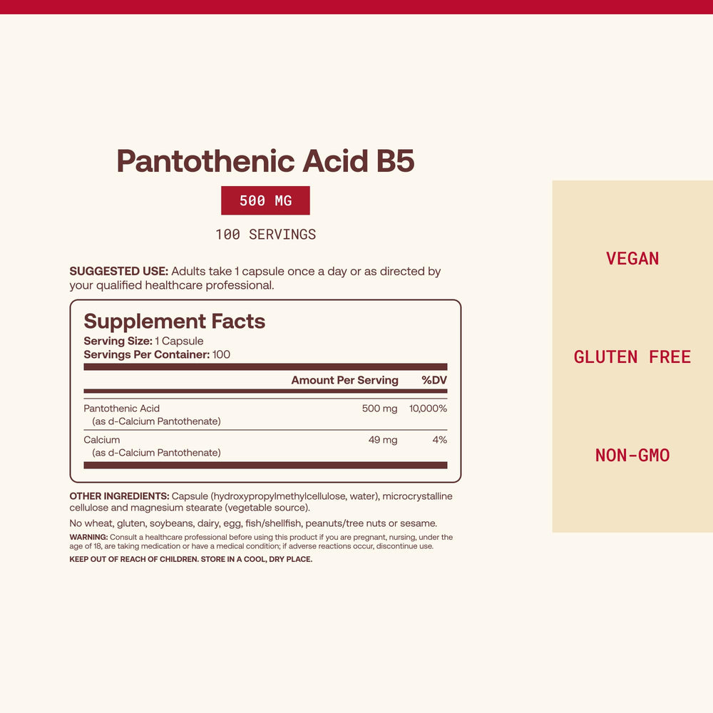 Jarrow Formulas etiqueta con lista de ingredientes y ausencia de alérgenos